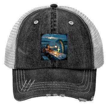 Discover Cryptid Poker Night on Loch Ness - Bigfoot, Trucker Hats