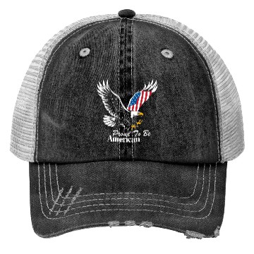 Discover Proud To Be American Eagle Flag Trucker Hats