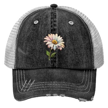 Discover Retro Daisy Flower Aesthetic Trucker Hats