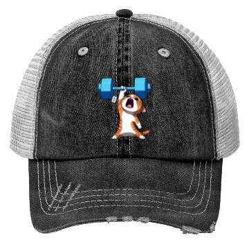 Discover Workout Strength! Tiny Warrior Cat Huge Muscles. Trucker Hats