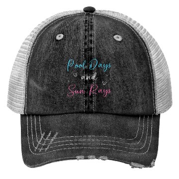 Discover Pool Party Squad Summer Outing Friends Trucker Hats