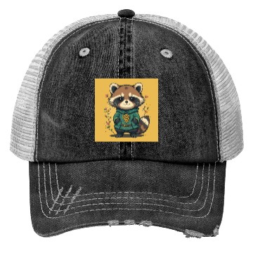 Discover Forest Guardian Raccoon Trucker Hats