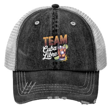 Discover Cocktail Bartender Team Cuba Libre Trucker Hats