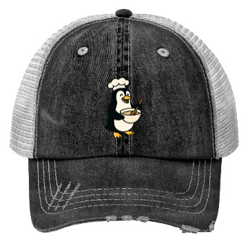 Discover Adorable Cooking Penguin Chef Trucker Hats