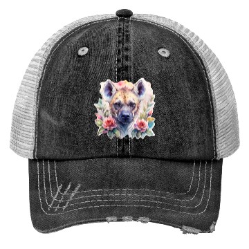 Discover Sage the Blooming Hyena Trucker Hats