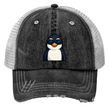 Discover Cool penguin with sunglasses summer funny Trucker Hats