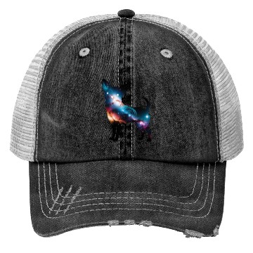 Discover Galaxy Chihuahua Silhouette Trucker Hats