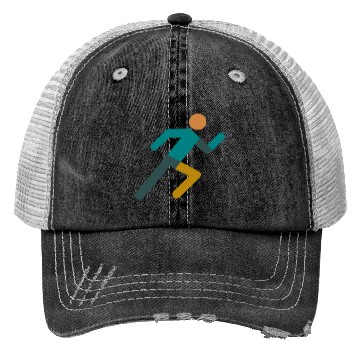 Discover Running Icon – Minimalist Runner Design Trucker Hats