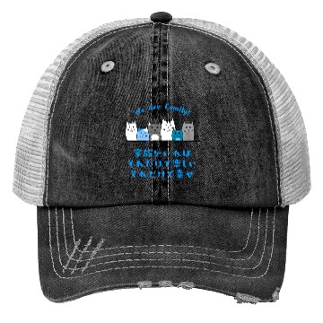 Discover Cat Family Love Blue Trucker Hats