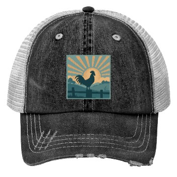 Discover Vintage Rooster Dawn Trucker Hats