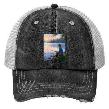 Discover I Fish Because God Said I Can Trucker Hats