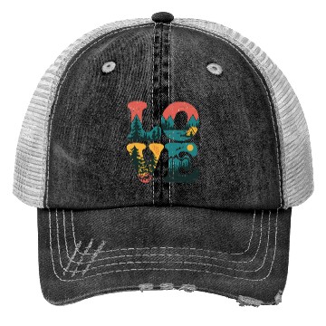 Discover Love Nature For Camping Lovers Trucker Hats