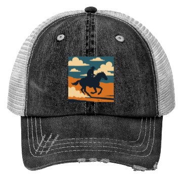 Discover Wild West Cowboy Ride Trucker Hats