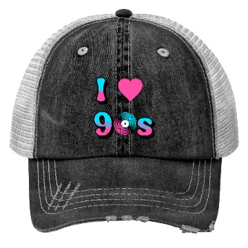 Discover I Love The 90s Retro Nostalgia Trucker Hats