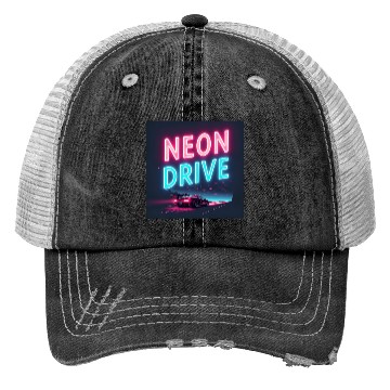Discover Neon Drive - Retro Synthwave Design Trucker Hats