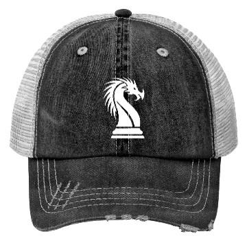 Discover Chess Dragon white Trucker Hats