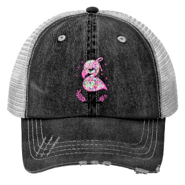Discover Tropical Flamingo Coquette Summer Trucker Hats