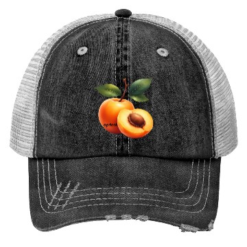 Discover Apricot branch with green leaves Trucker Hats