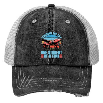 Discover Flight Instructor Teaching The Sky Flight Lesson Trucker Hats