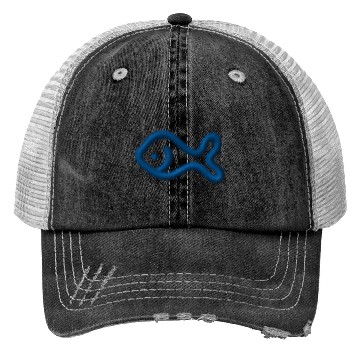 Discover Fish embroidered Trucker Hats