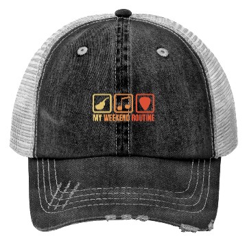 Discover Guitarist Weekend Routine Trucker Hats