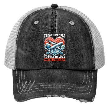 Discover Flight Instructor I Teach People To Pilot School Trucker Hats