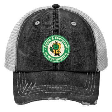 Discover Pacific Northwest Charm Washington Vintage Apple Trucker Hats