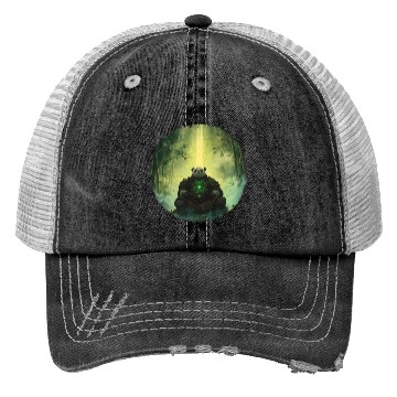 Discover Meditating Panda Monk in a Glowing Bamboo Grove Trucker Hats