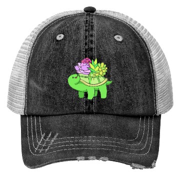 Discover Succulent Plant Lover Turtle Trucker Hats
