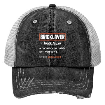 Discover Bricklayer Definition Genius Wizard Humor Trucker Hats