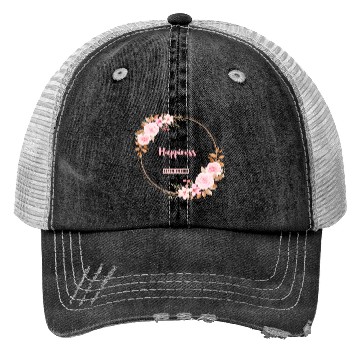 Discover Choose Happiness Floral Frame - Bloom With Joy Trucker Hats