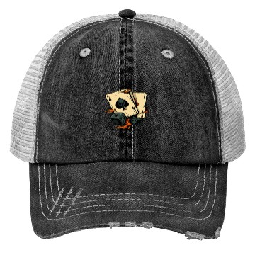 Discover Floral Skull with Cards & Dice Trucker Hats