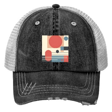 Discover Abstract Geometric Shapes Trucker Hats