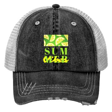 Discover Lemon Fresh Summer Mood – Minimalist Citrus Art Trucker Hats