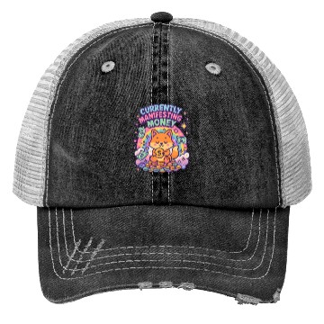 Discover Currently Manifesting Money Trucker Hats