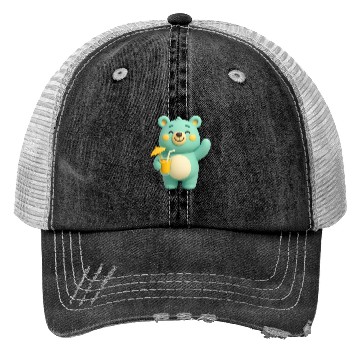 Discover A bear cub with a cocktail Trucker Hats