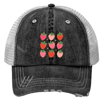 Discover Strawberry Coquette Summer Vacation Trucker Hats