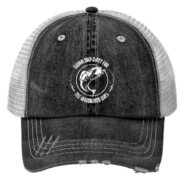 Discover Down and Dirty for the Whiskered One Catfish Trucker Hats