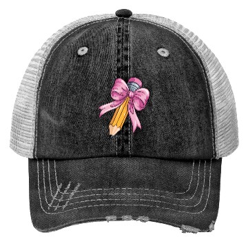 Discover Teacher Coquette Bow Pencil Bow Trucker Hats