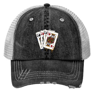 Discover poker cards spades hand Trucker Hats