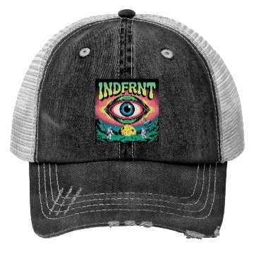 Discover Psychedelic Space Eye – Trippy Cosmic Poster Art Trucker Hats