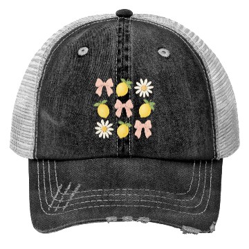 Discover Lemon Bow Summer Vacation Trucker Hats