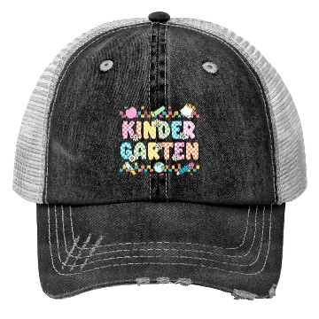 Discover Kindergarten Checkerboard Teacher Trucker Hats