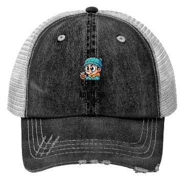 Discover Coffee because adulting is hard Trucker Hats