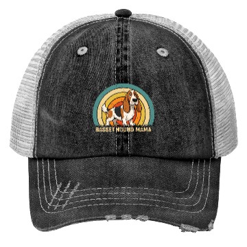 Discover Basset Hound Mama Dog Design Trucker Hats