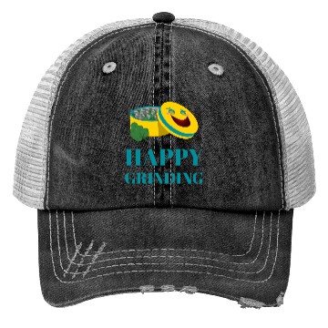 Discover Cheerful Smiling Pills and Broccoli Design Trucker Hats