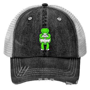 Discover Turtle prays meditates bows greeting hands relax Trucker Hats