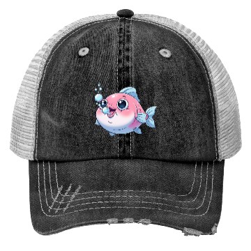 Discover fish Trucker Hats
