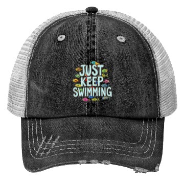 Discover fish Trucker Hats