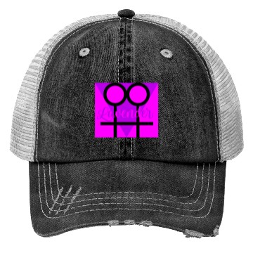 Discover Women Symbol with Lavender Triangle Trucker Hats